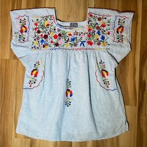 🎉HP🎉 Anu Embroidered Peasant Cotton Top Small